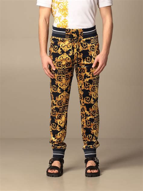 men's pantalon versace|Versace men's pants price.